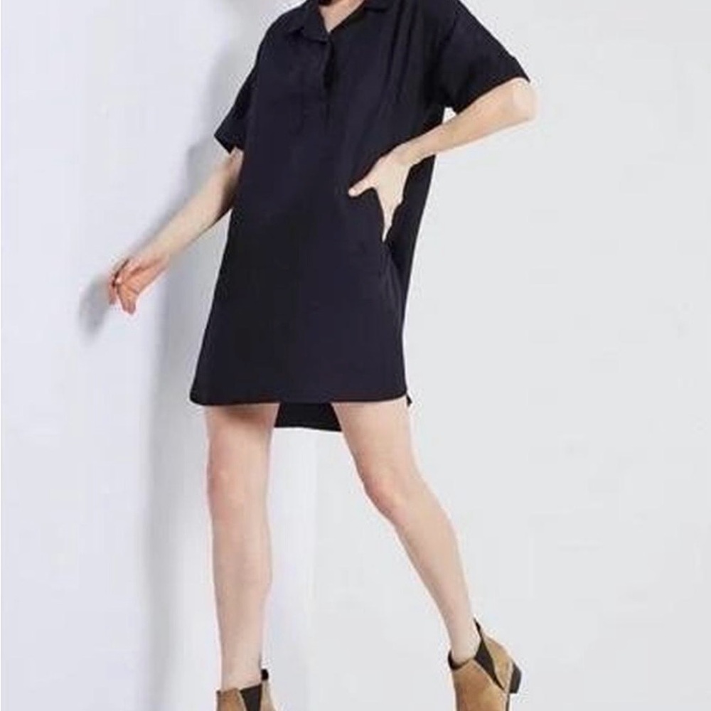 Ag Adriano Goldschmied Navy Polo Shirt Dress